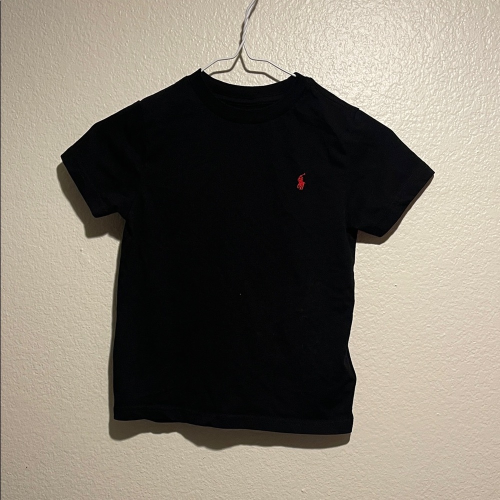 Polo Ralph Lauren Black Tee with Red Emblem